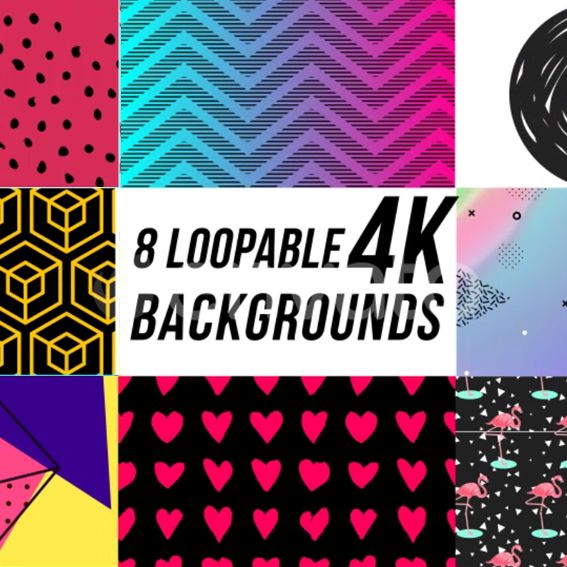 8 Trendy Loopable Backgrounds