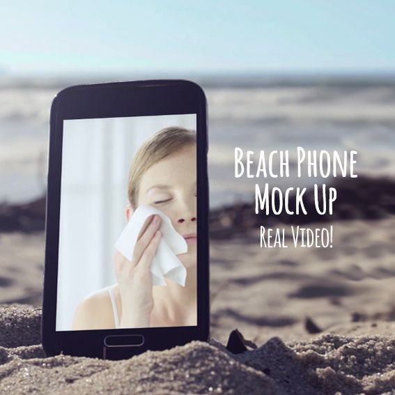 MockUp Beach Phone Real Video