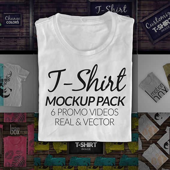 T-Shirt Mock Up Promo Pack 4K